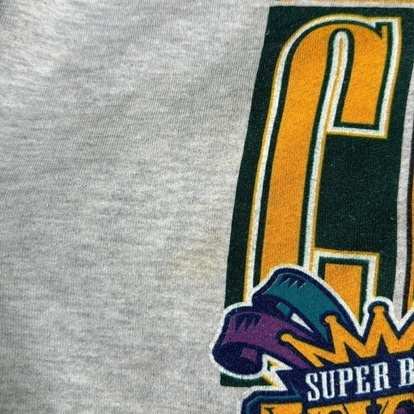 Vintage Chalk Line Green Bay Packers 1996 Superbowl Grey Sweatshirt XL - Picture 10 of 11